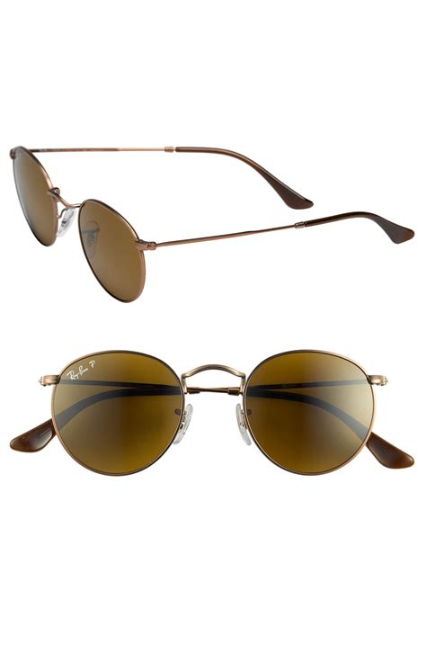 round metal sunglasses with fabric strap|ray ban round metal polarized.